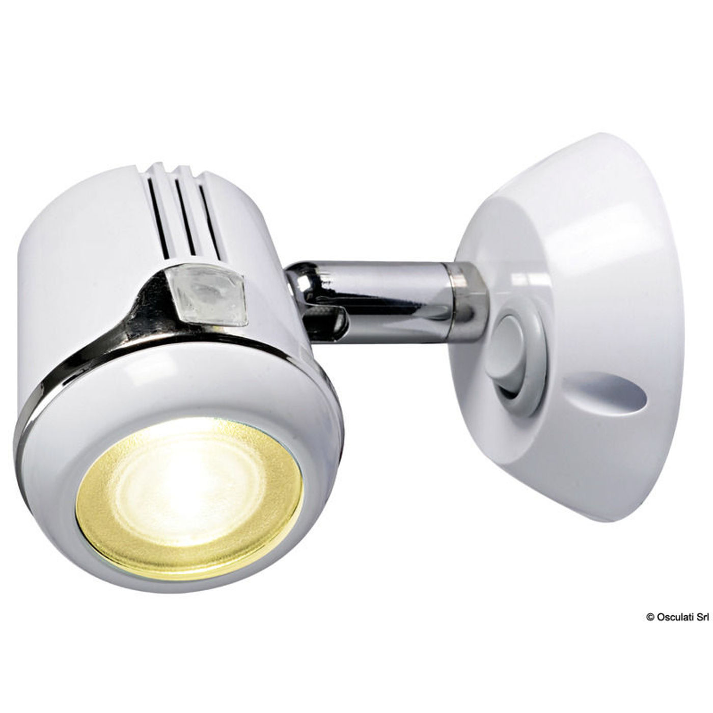 Justerbar HI-POWER LED-projektør hvid 12/24 V