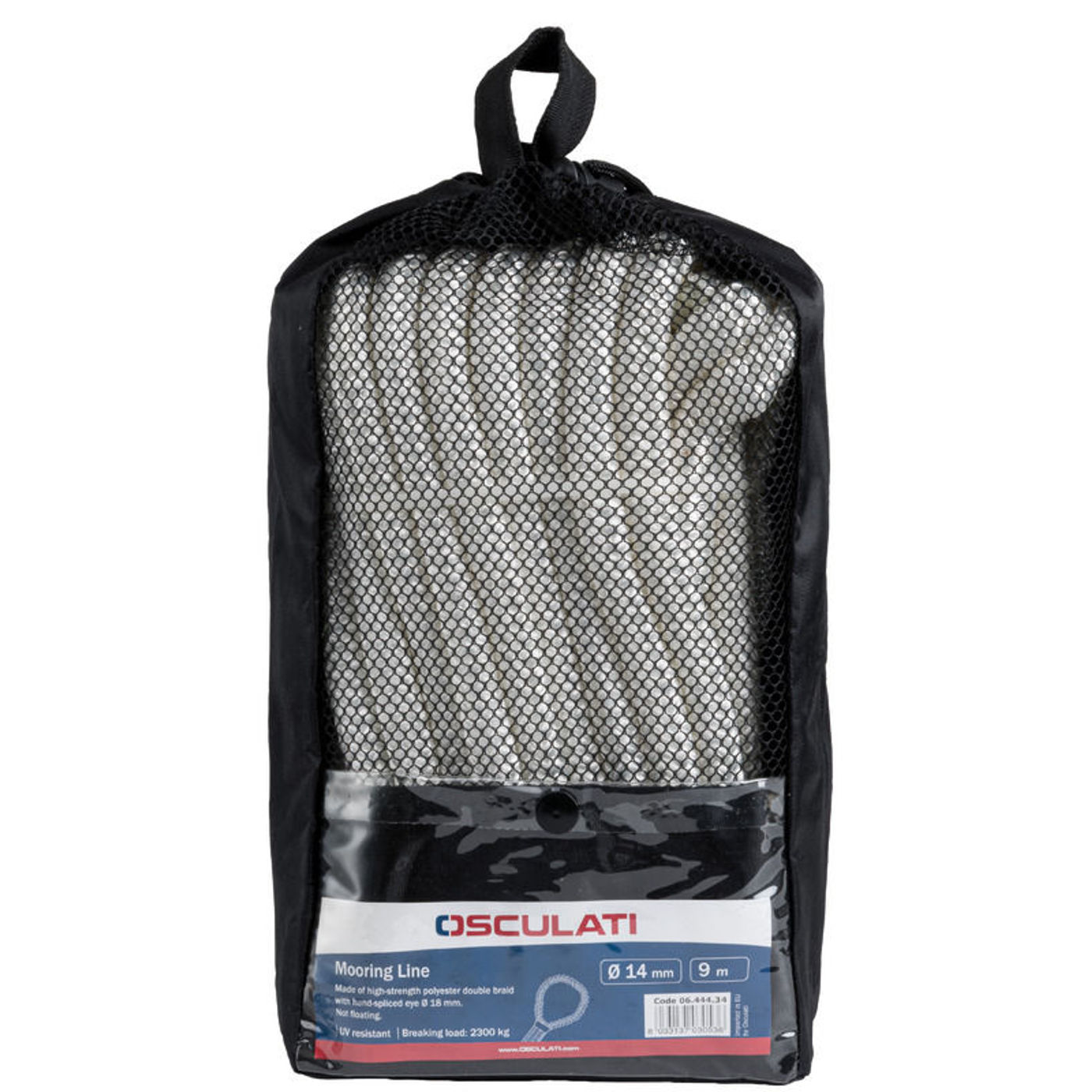 Sort fortøjningstov med øje 20 mm x 12 m Sort fortøjningstov med øje 20 mm x 12 m