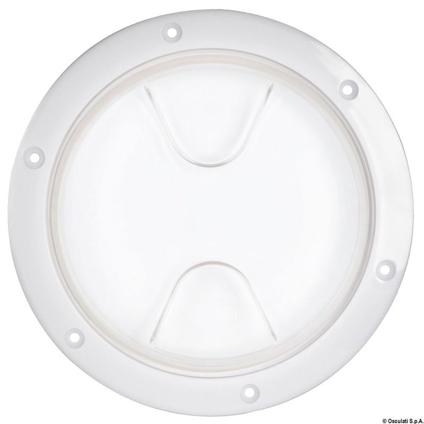 Inspektionslucka med skruvlås, transparent, 152 mm