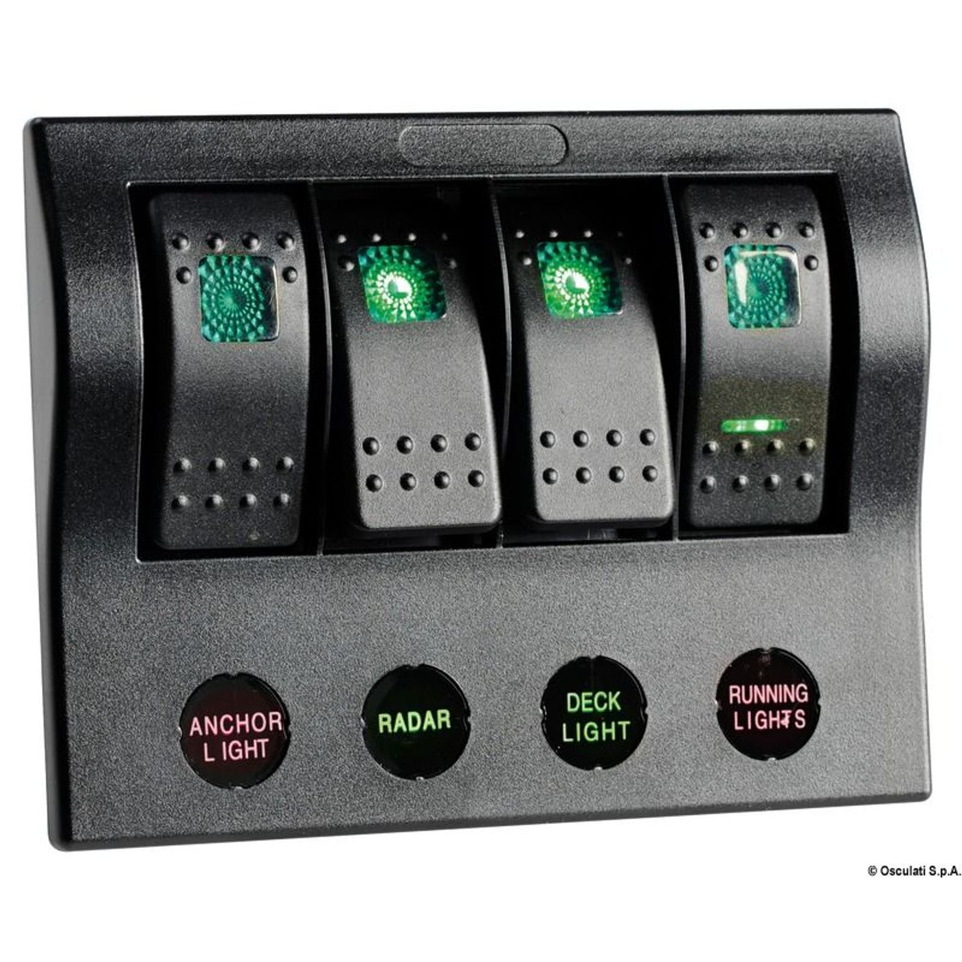 PCP Compact elpanel med 4 afbrydere PCP Compact elpanel med 4 afbrydere