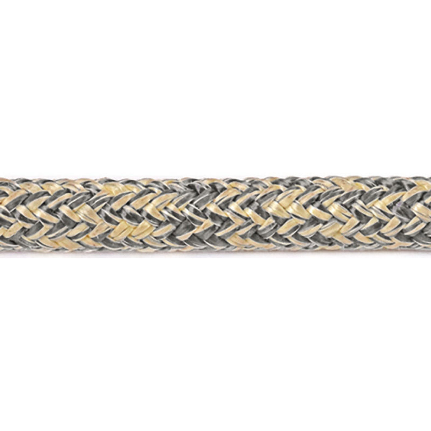Kevlar- og polyester dobbeltflettet line gul-rød 6mm