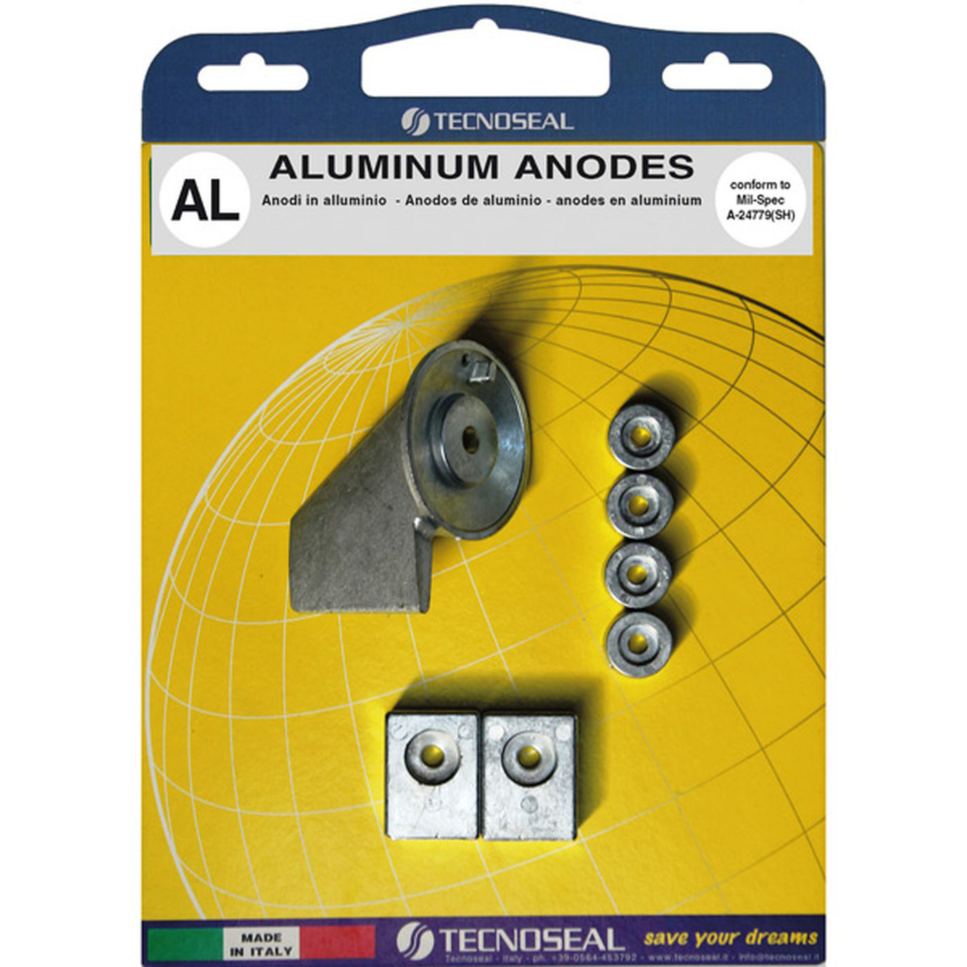 Tecnoseal Alu anode kit til suzuki 40 & 50hk - 1143680
