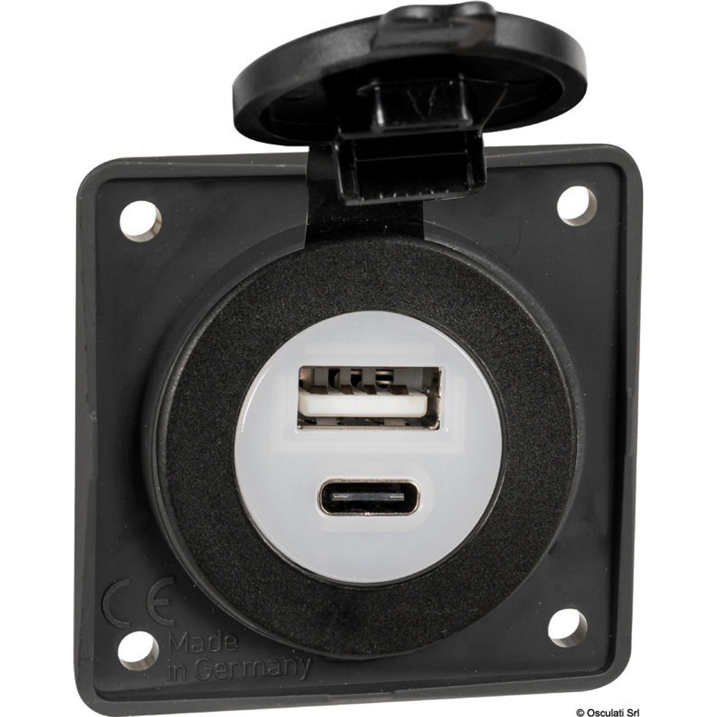 BERKER dobbelt USB A+C-udtag 3+3 A BERKER dobbelt USB A+C-udtag 3+3 A
