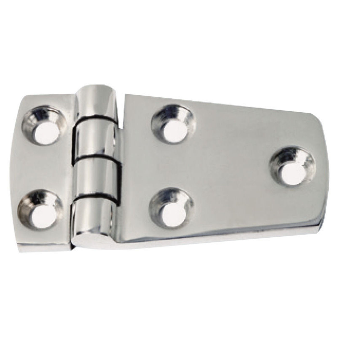 AISI316 spejlpoleret fremspringende hængsel 74x39 mm AISI316 spejlpoleret fremspringende hængsel 74x39 mm