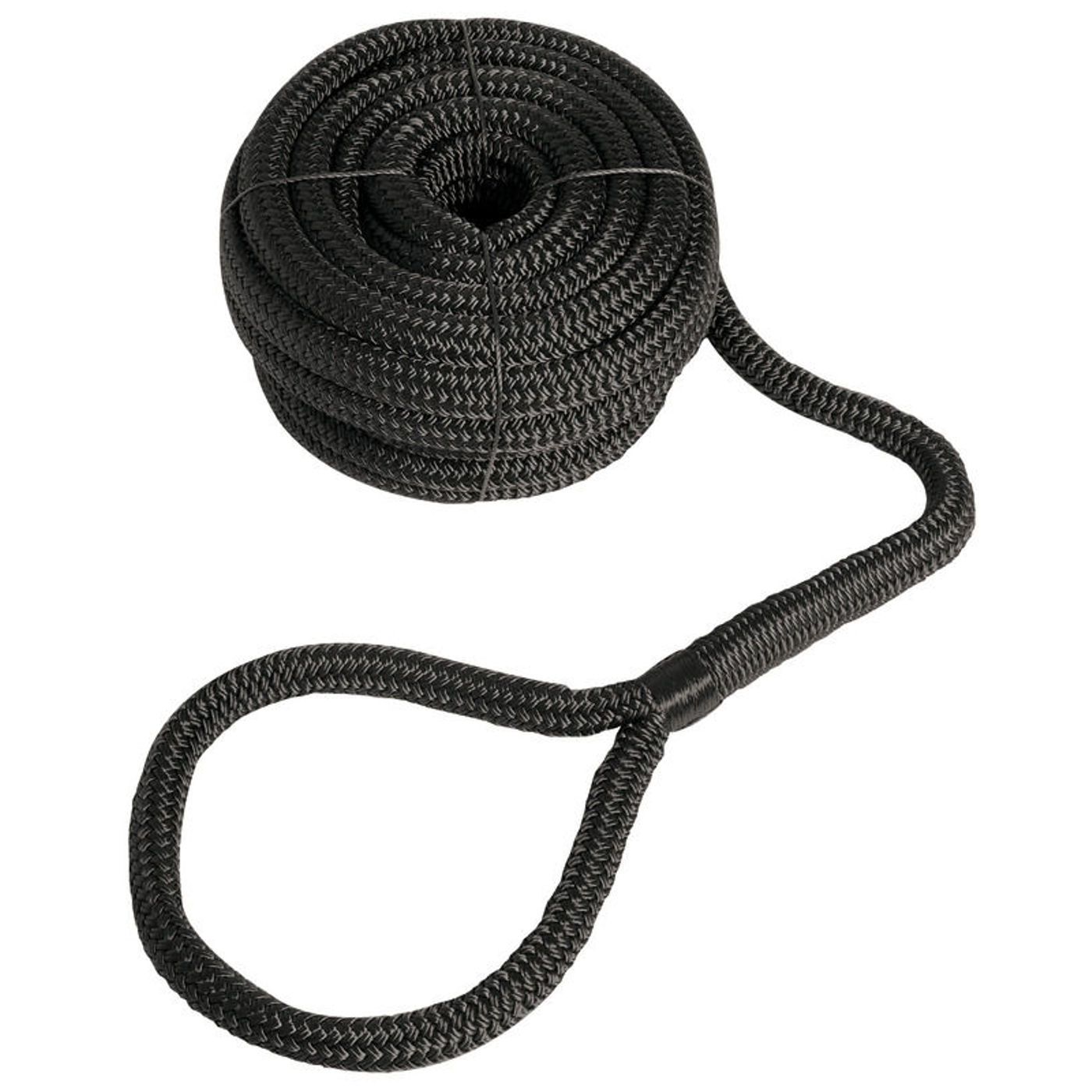 Sort fortøjningstov med øje 24 mm x 15 m Sort fortøjningstov med øje 24 mm x 15 m