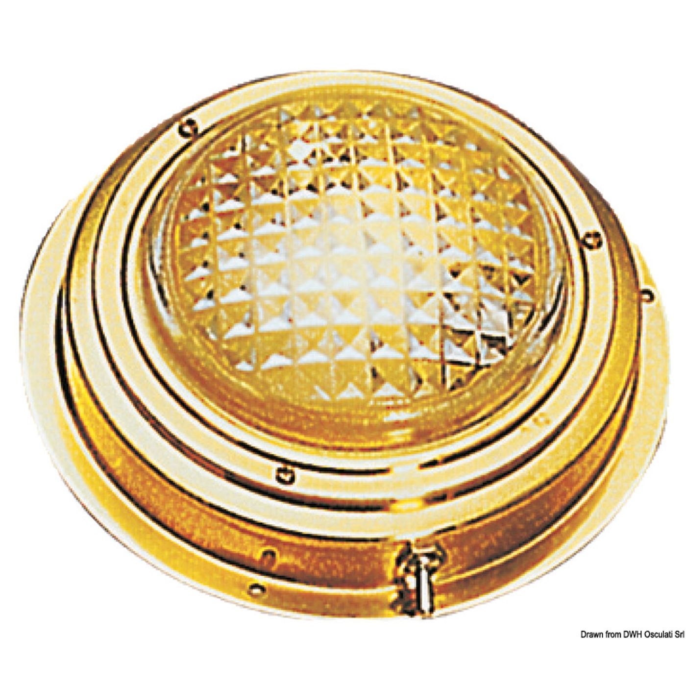 LED-loftlampe i messing uden indfældning 169 mm