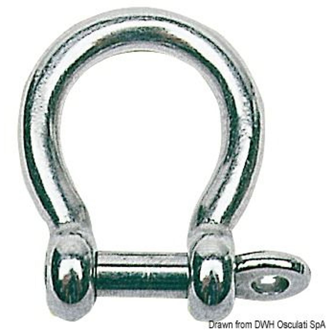 Bågschackel AISI 316 4 mm