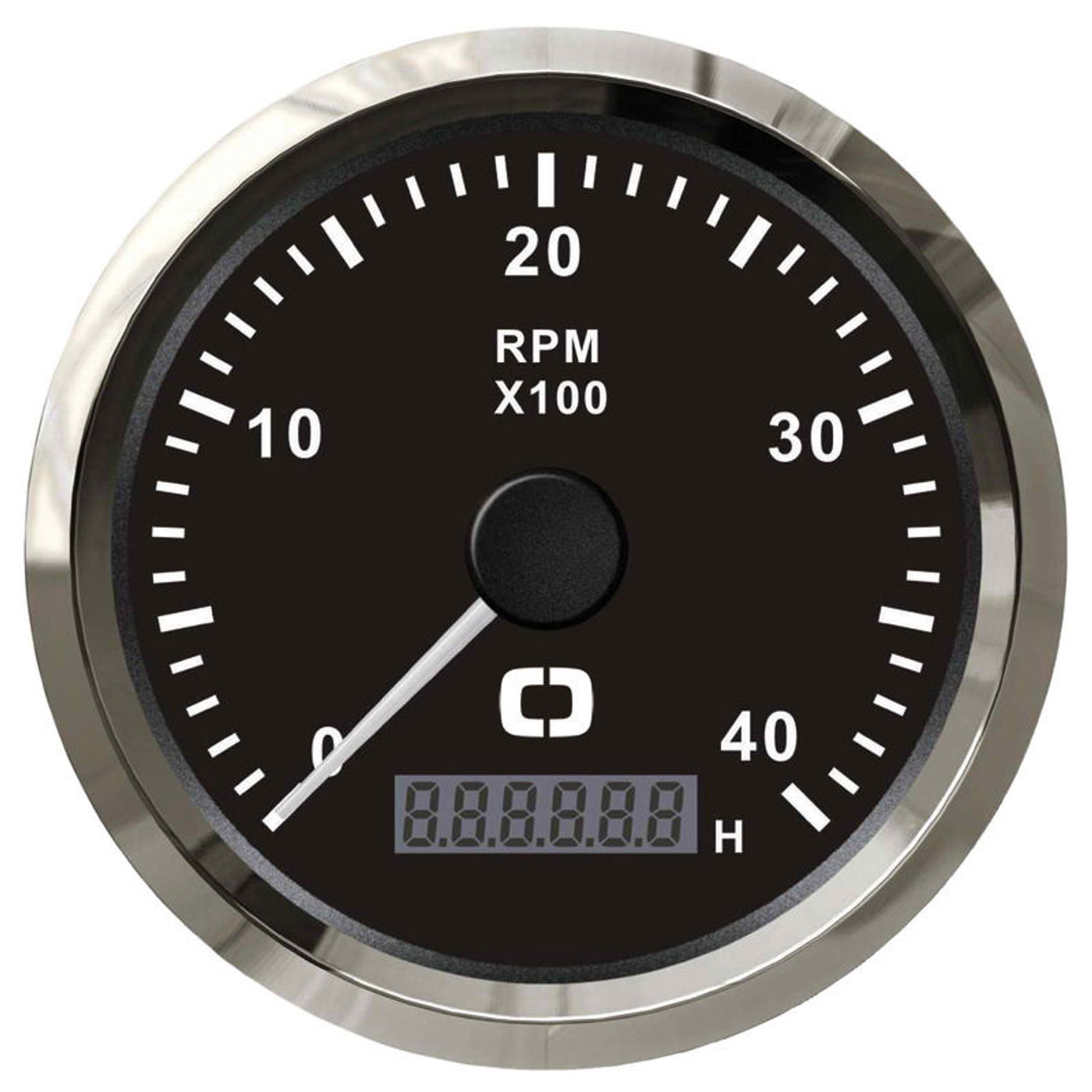 Omdrejningstæller 0-4000 RPM sort/blank Omdrejningstæller 0-4000 RPM sort/blank