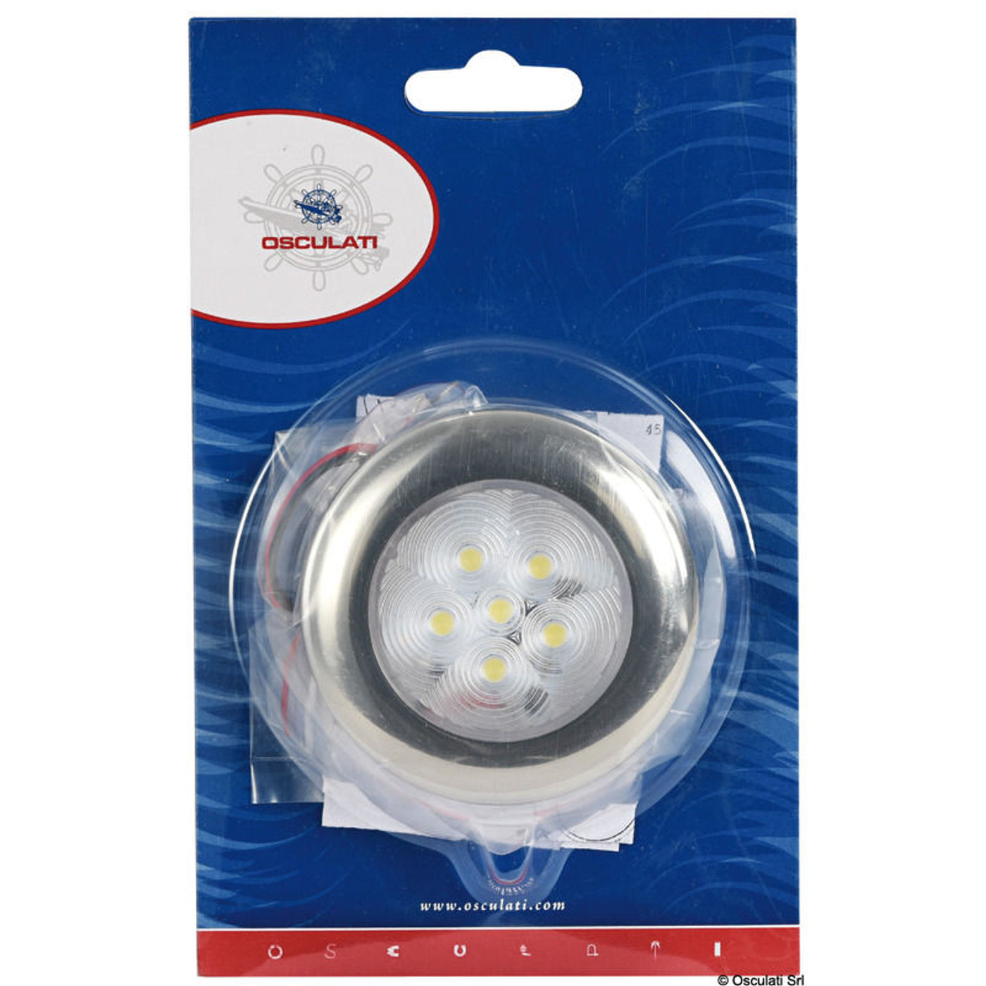 Loftlampe med SS-ring, 6 LEDs, blå Loftlampe med SS-ring, 6 LEDs, blå
