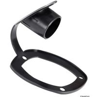 Lock för infälld spöhållare, mjuk PVC, svart
