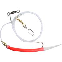 Havsfisketafs m. Gummimakk Röd 155cm